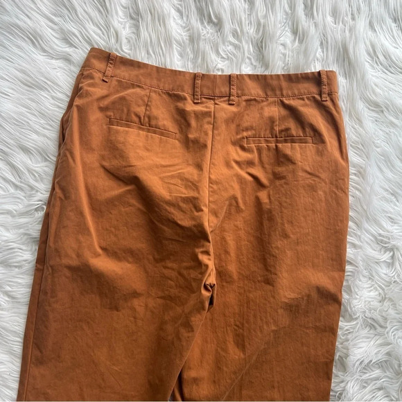 NWOT Lafayette 148 New York Clinton Ankle Pants Cotton Blend Rich Clay Brown 12 - Picture 10 of 11